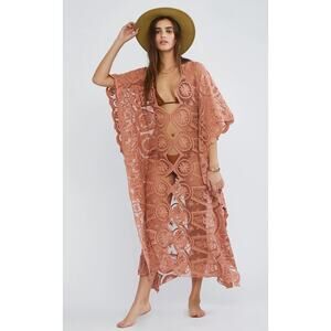 Jen's Pirate Booty Pixie Mykonos Kaftan Dress or Coverup in Clay MEDIUM/LARGE